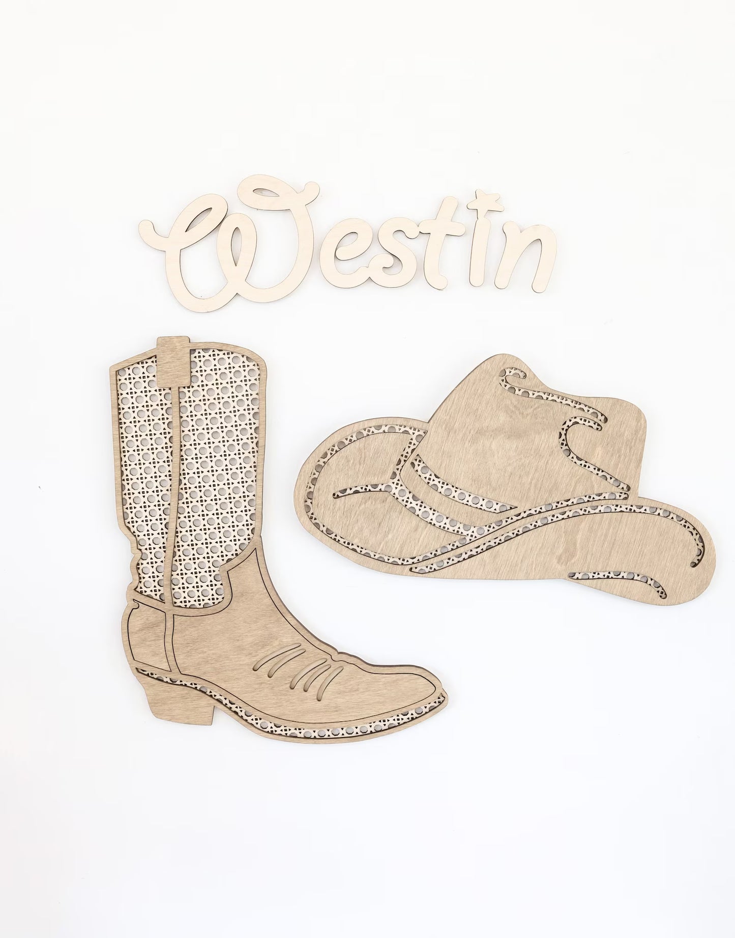 Veggdekor i tre - Cowboy stil