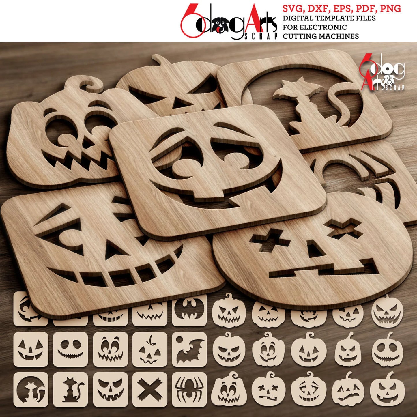 Halloween dekorasjon i tre