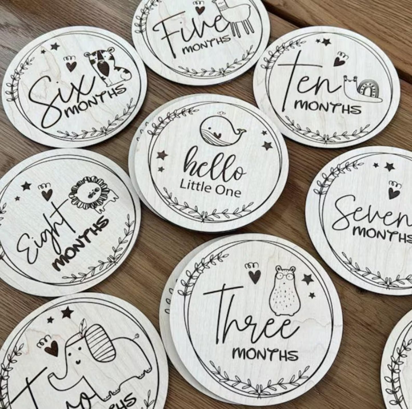 Milepælskort i tre - 12 stk