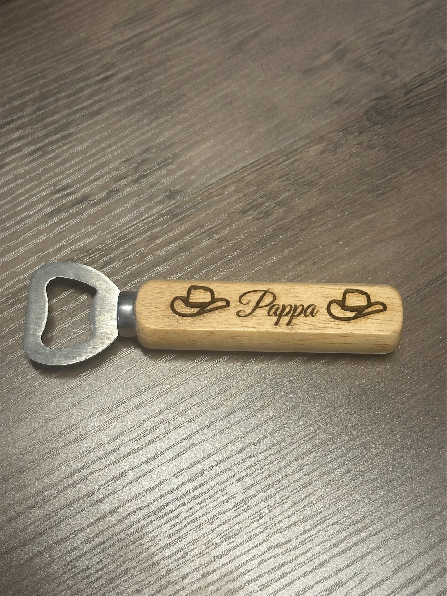 Flaskeåpner i tre - Personlig gravering