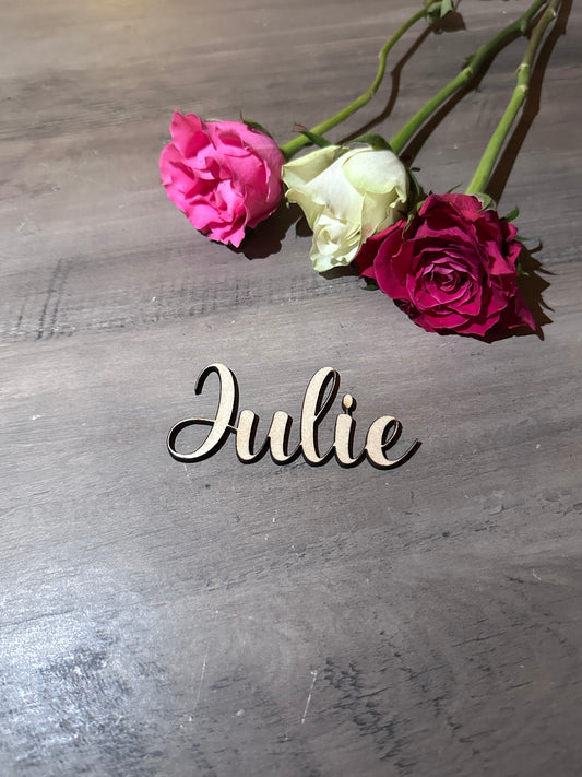 Bordkort i tre - Personlig navn