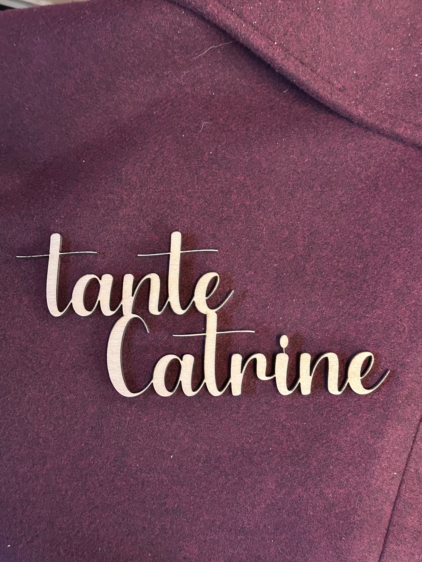 Bordkort i tre - Personlig navn