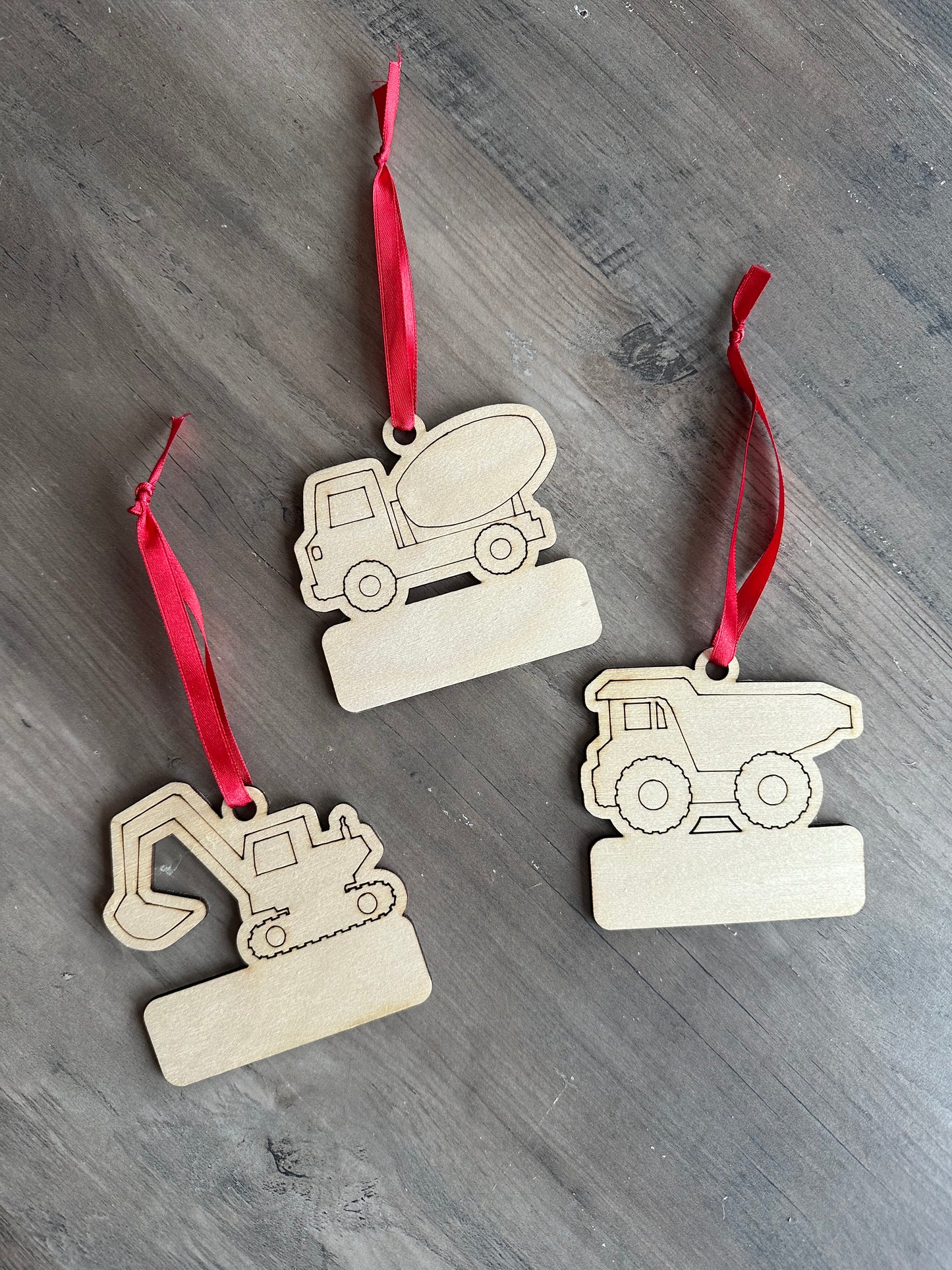 Juletrepynt - Anleggsmaskiner sett