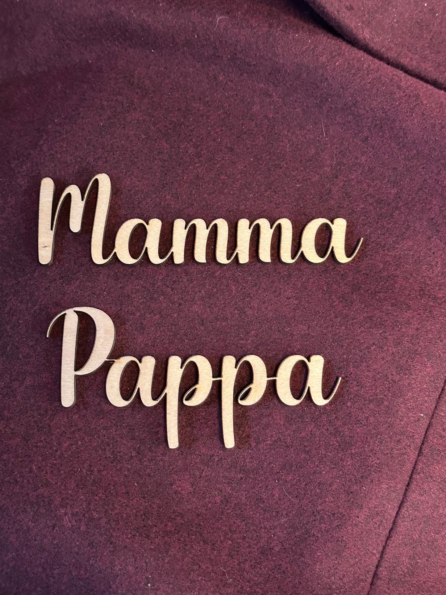 Bordkort i tre - Personlig navn