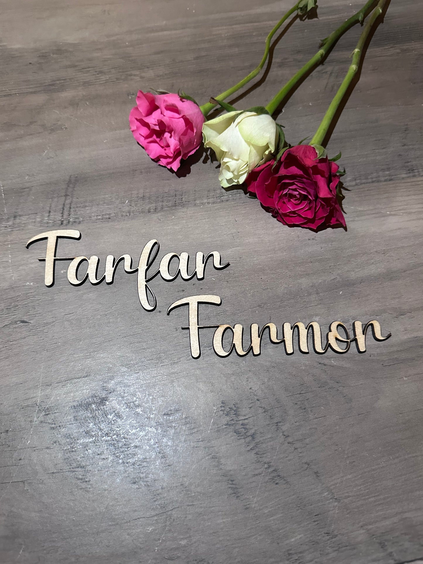 Bordkort i tre - Personlig navn