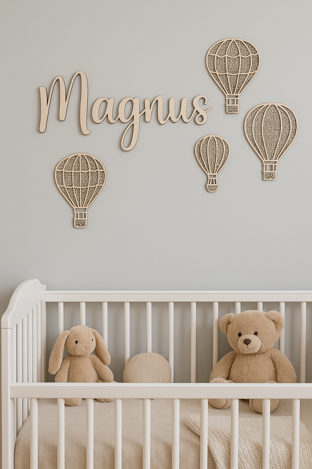 Veggpynt Luftballonger i tre - 3 stk