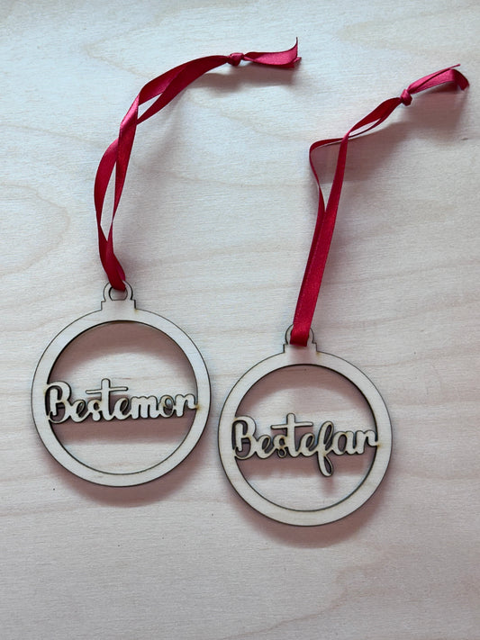 Personlig julepynt - Bestemor/Bestefar