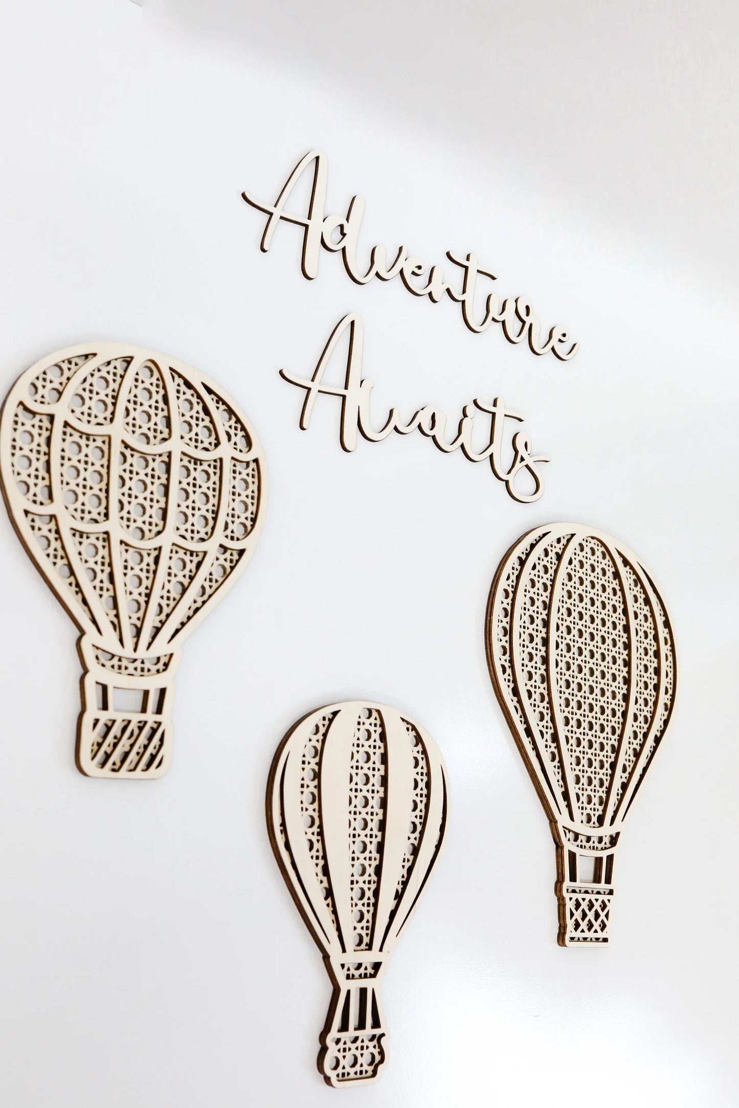 Veggpynt Luftballonger i tre - 3 stk