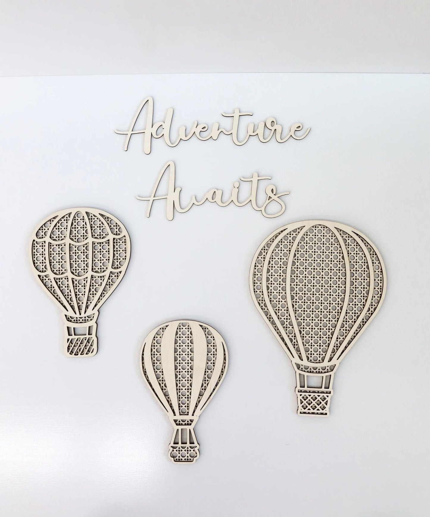 Veggpynt Luftballonger i tre - 3 stk